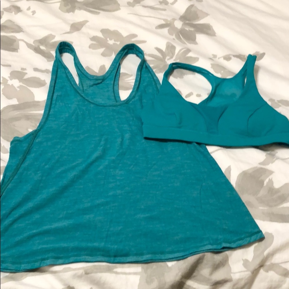 lululemon tank top with sports bra...